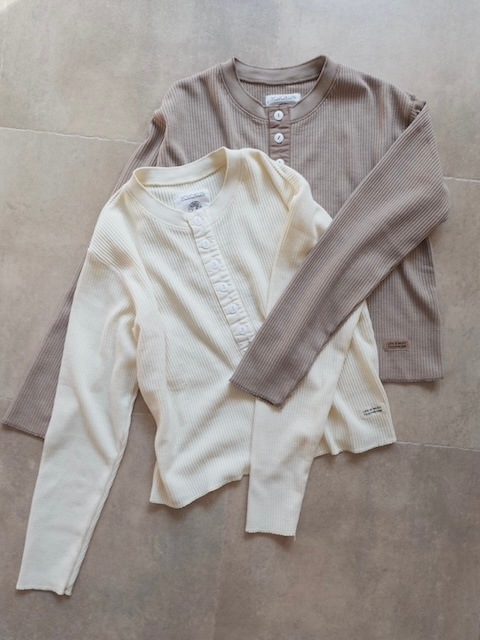 <select>botanical dye henley neck thermal