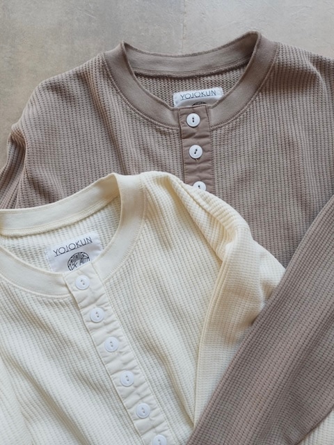<select>botanical dye henley neck thermal