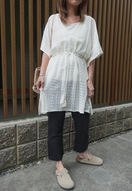 ＜select＞ tunic lace tops