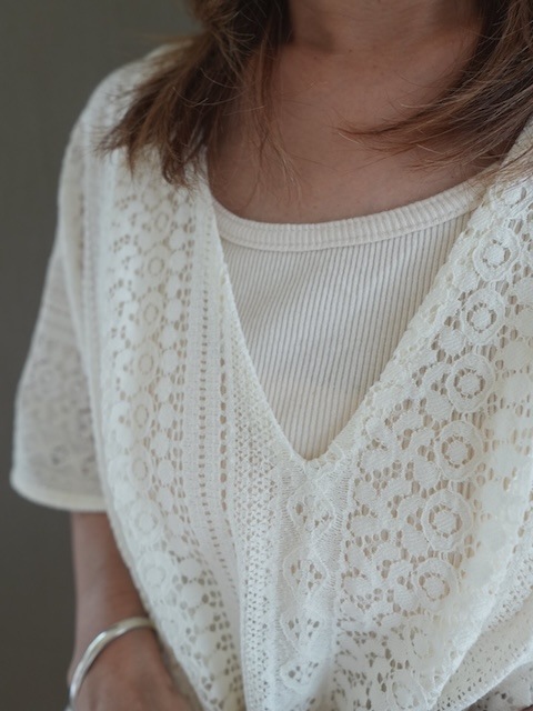 ＜select＞ tunic lace tops