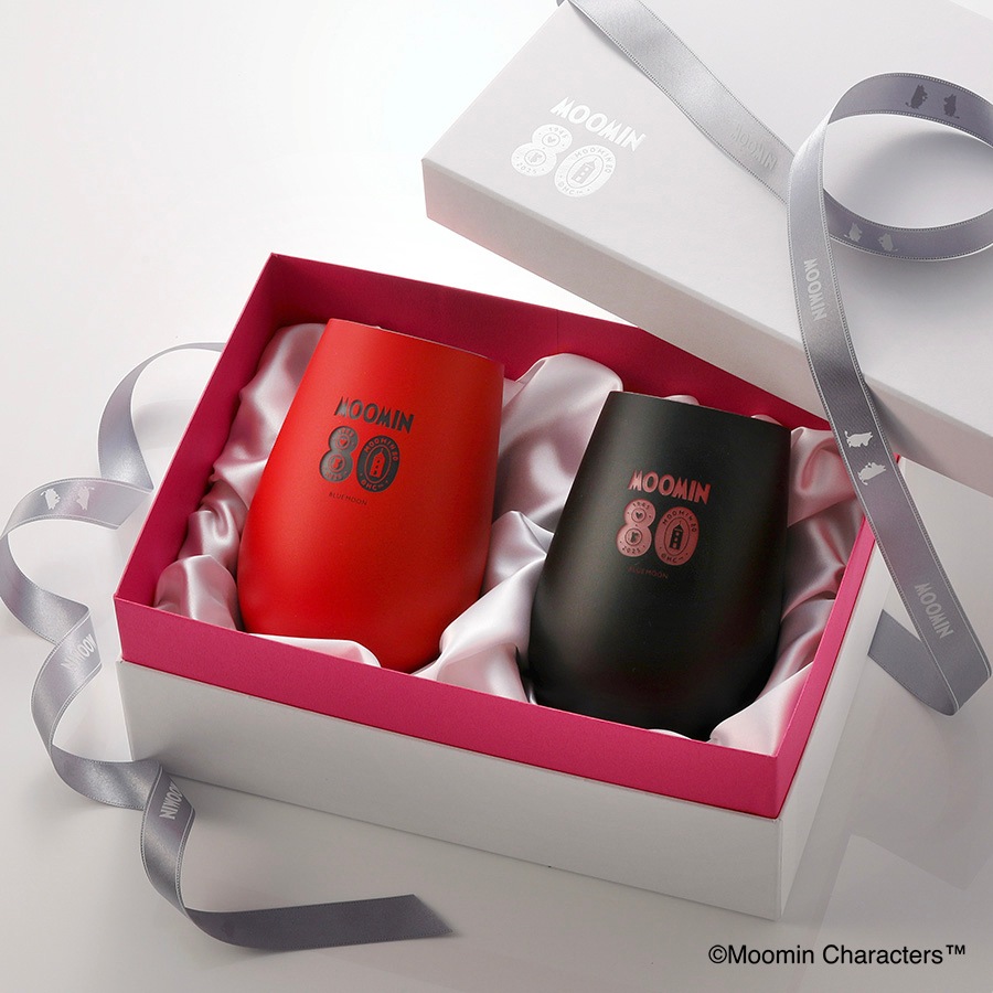 ムーミン80th タンブラー ペア（White Black／Red Black）　