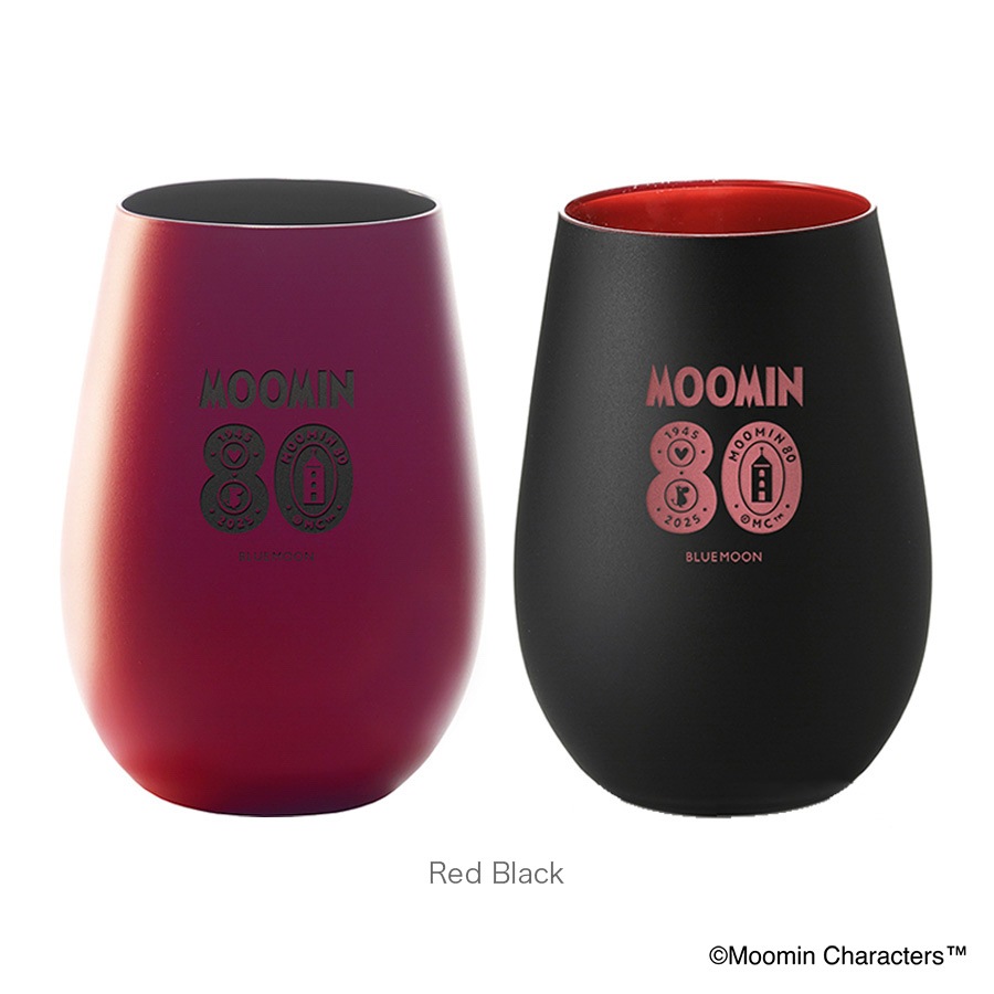 ムーミン80th タンブラー ペア（White Black／Red Black）　