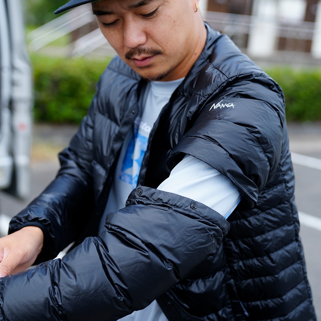 NAG-F20-BL003NANGA  Bluestorm INNER DOWN CARDIGAN DETACHABLE SLEEVE