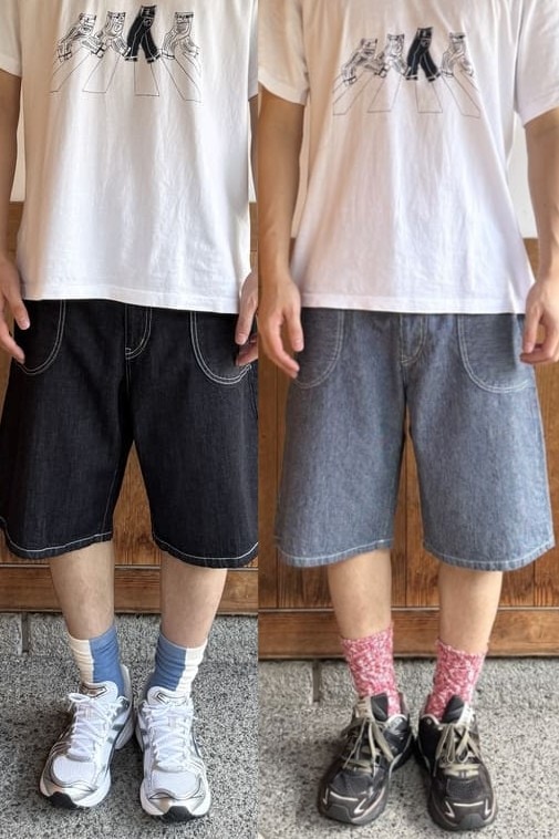 【BlueTrick】 デニムショーツ　デニム/ピンストライプ