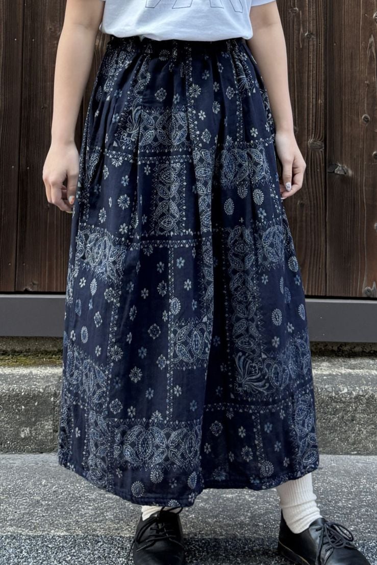 【BlueTrick】 タックスカート IDWガーゼ バンダナ