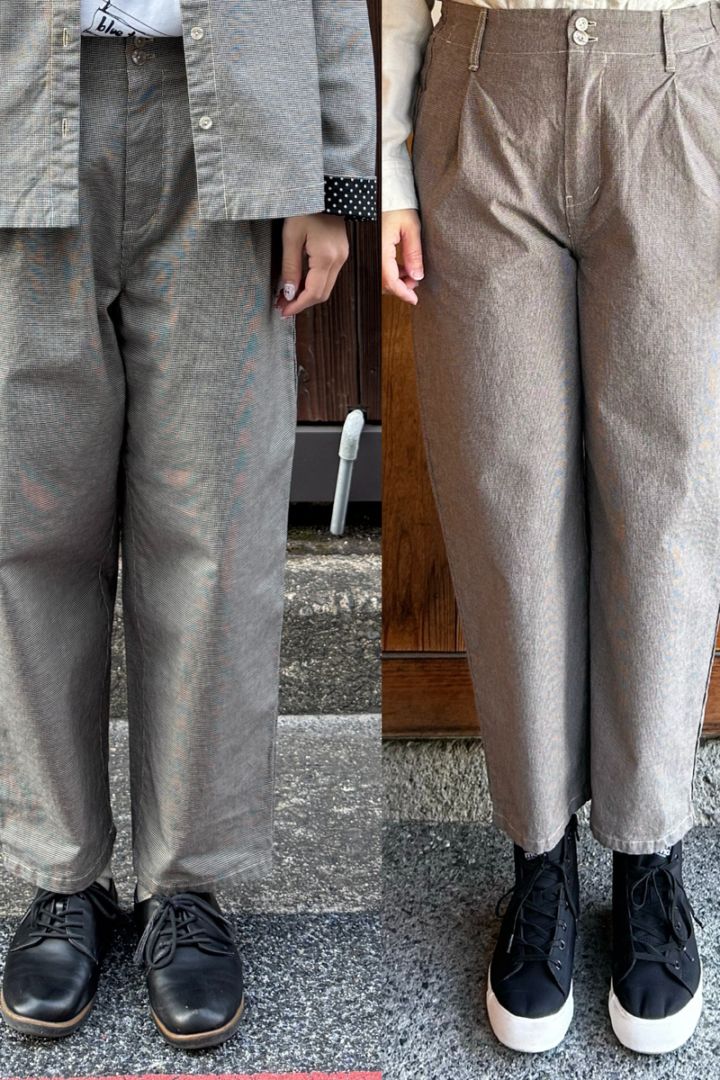 【BlueTrick】千鳥格子コクーンパンツ（ユニセックス）