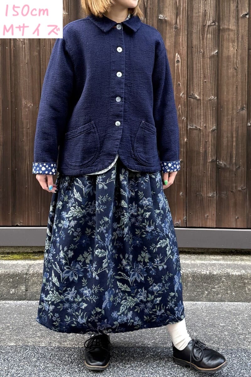 【BlueTrick】刺子ジャケット インディゴ(レディース)