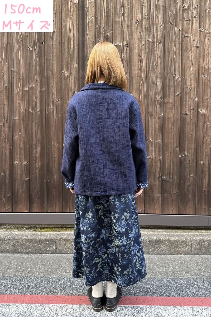【BlueTrick】刺子ジャケット インディゴ(レディース)
