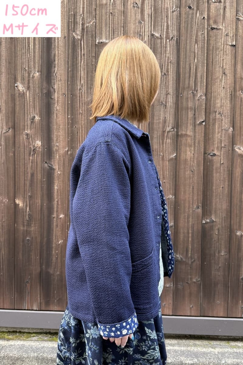 【BlueTrick】刺子ジャケット インディゴ(レディース)