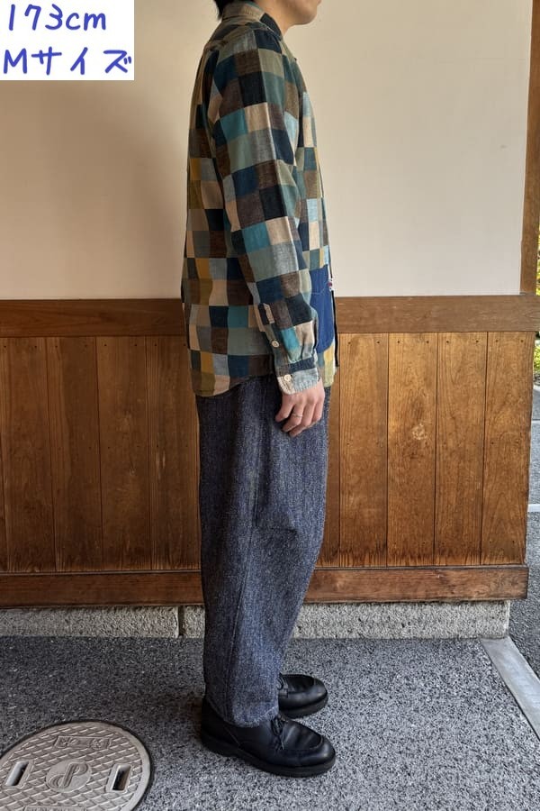 BlueTrick】 ヘリンボンネップバルーンパンツ インディゴ（ユニ