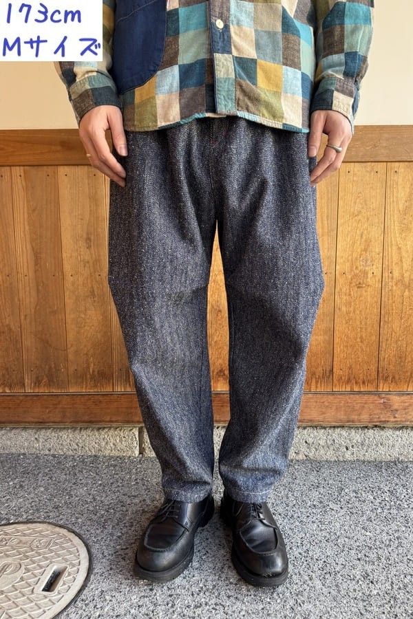 banmariバルーンパンツネップヘリンボーン　ご依頼ページ BlueTrick】 ヘリンボンネップバルーンパンツ インディゴ（ユニ