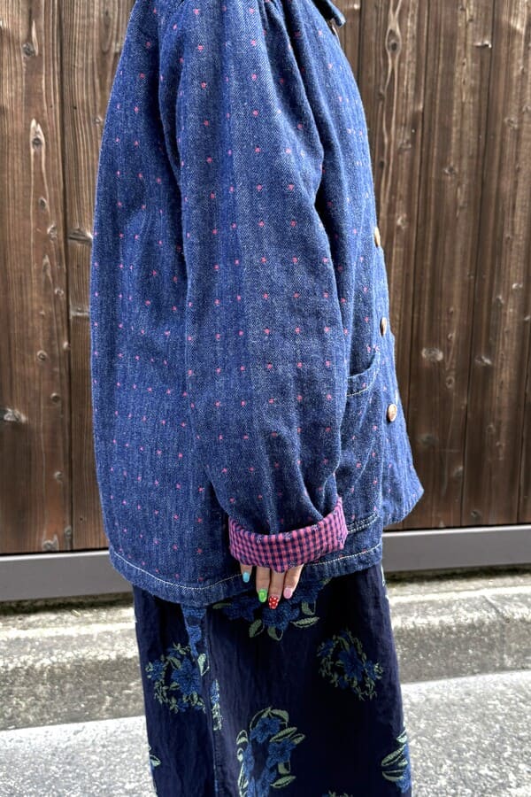 専用　Blue Trickの 花柄ジャケット BLUE TRICK【ブルートリック】花柄デニムジャケット - メルカリ