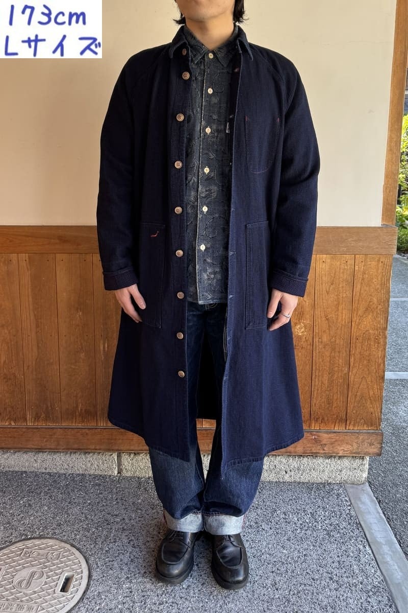 BlueTrick】デコボコダック ロングショップコート（ユニセックス