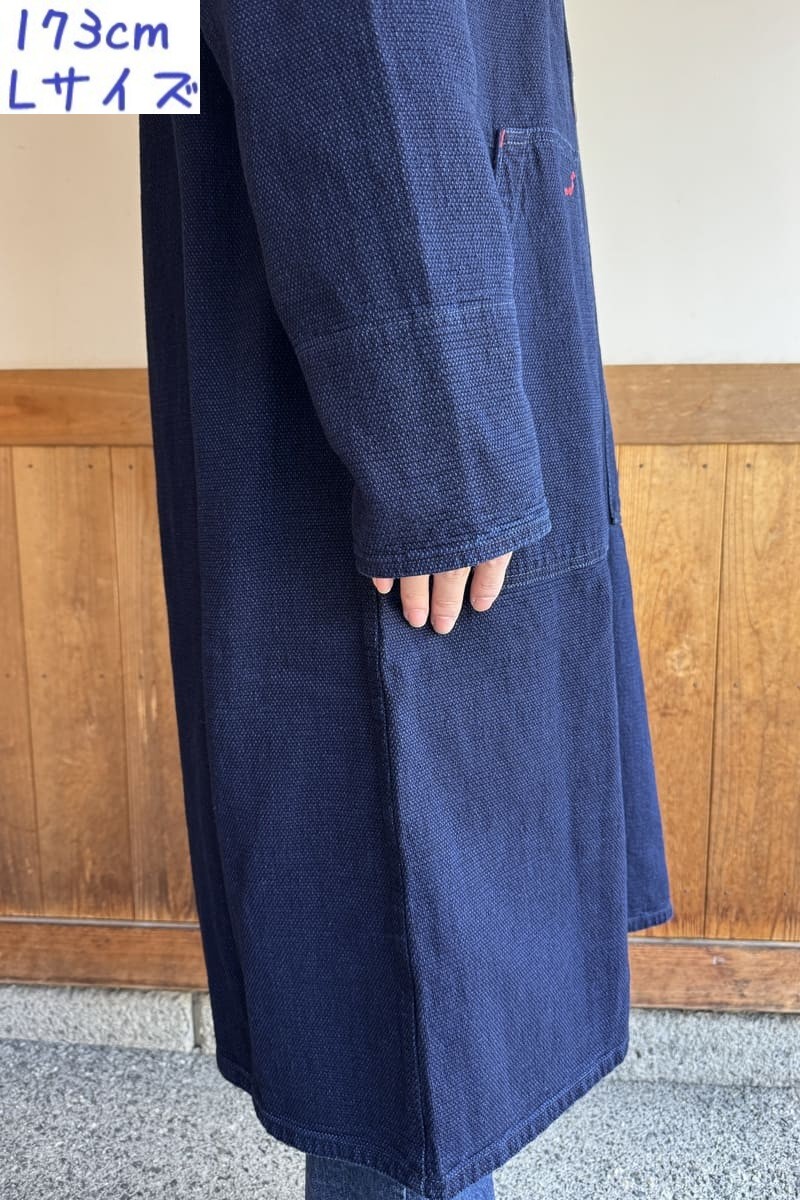 BlueTrick】デコボコダック ロングショップコート（ユニセックス