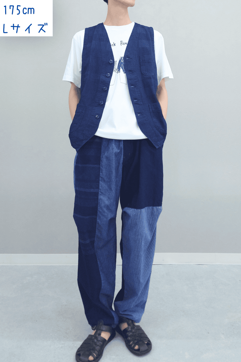 値下げです！KAPITAL 切替えバルーンパンツ BlueTrick】 切替えバルーンパンツ（ユニセックス） | パンツ