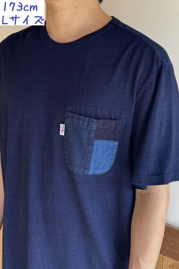 【BlueTrick】インディゴニットPK付き 半袖Tシャツ(ユニセックス)