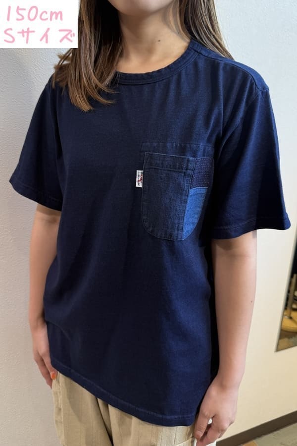 【BlueTrick】インディゴニットPK付き 半袖Tシャツ(ユニセックス)