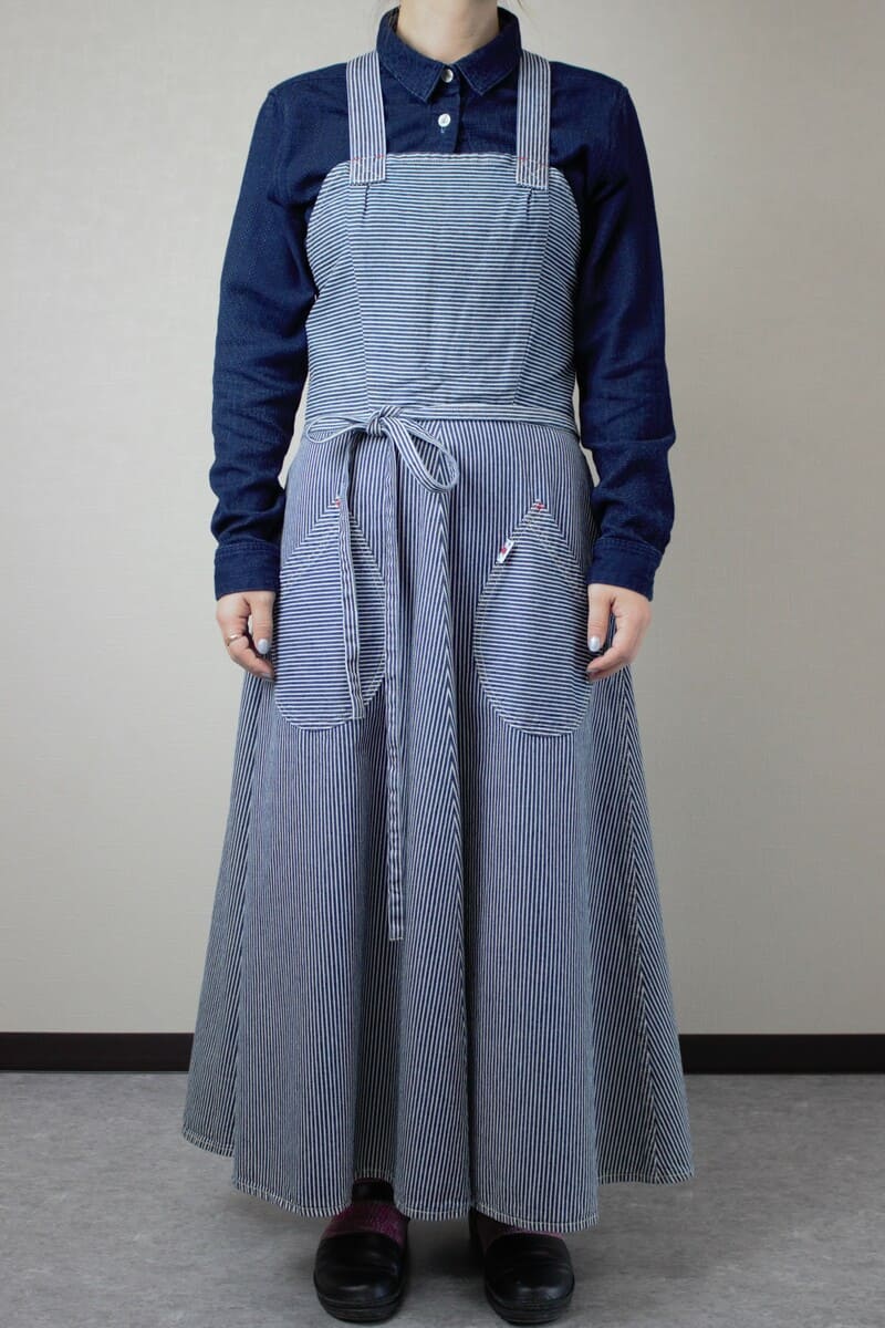 ヴィンテージファブリックエプロンワンピース FRUIT OF THE LOOM - ヴィンテージ FRUIT OF THE LOOM エプロン