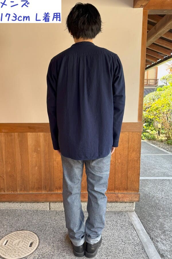 BlueTrick 岡山 インディゴ バンドカラーシャツ BlueTrick ブルートリック 岡山 デニムシャツ インディゴ バンド