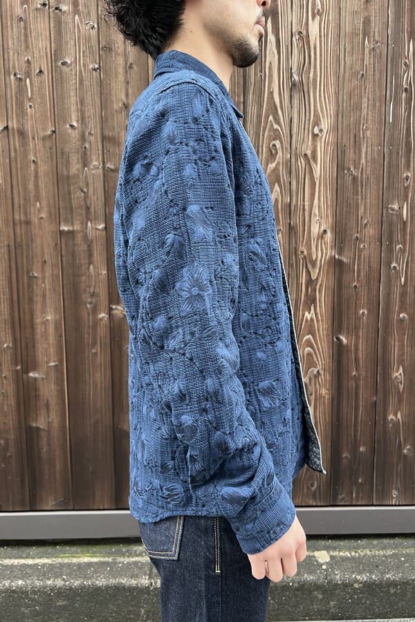 【BlueTrick】台襟シャツ テッセンダーク(メンズ)