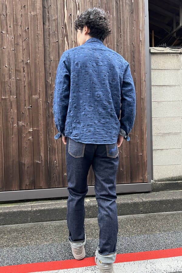 【BlueTrick】台襟シャツ テッセンダーク(メンズ)