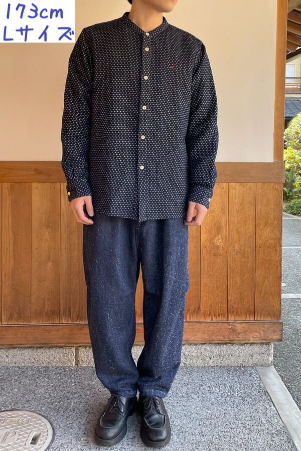 【BlueTrick】バンドシャツジャケット オフクロス(ユニセックス)