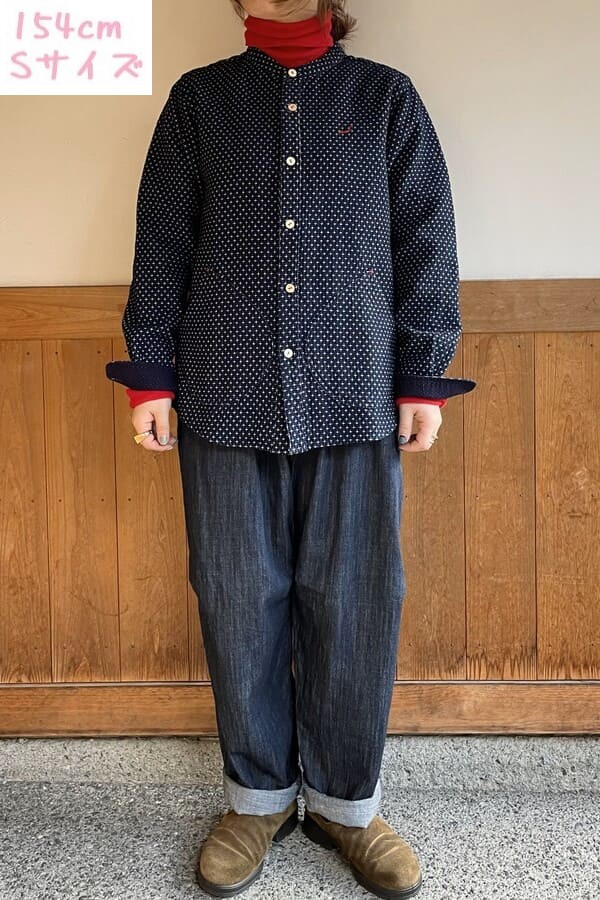 【BlueTrick】バンドシャツジャケット オフクロス(ユニセックス)