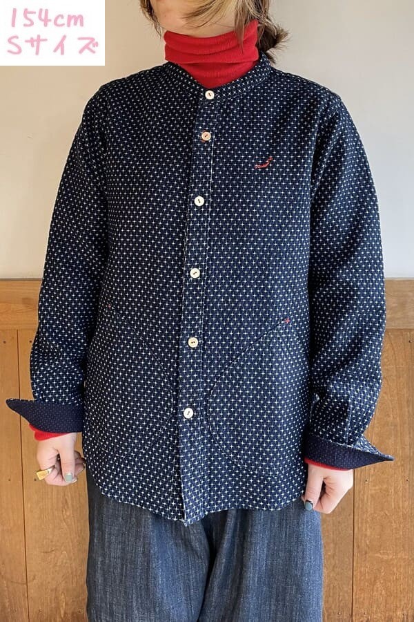 【BlueTrick】バンドシャツジャケット オフクロス(ユニセックス)