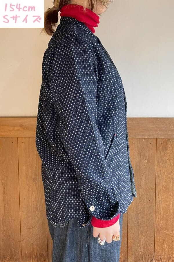 【BlueTrick】バンドシャツジャケット オフクロス(ユニセックス)