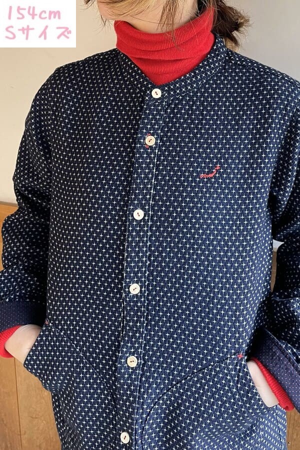 【BlueTrick】バンドシャツジャケット オフクロス(ユニセックス)