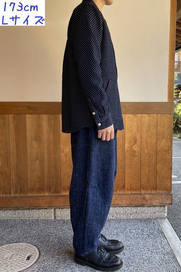 【BlueTrick】バンドシャツジャケット オフクロス(ユニセックス)