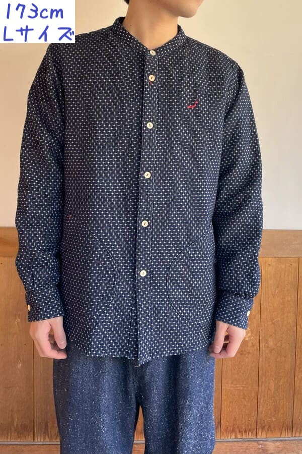 【BlueTrick】バンドシャツジャケット オフクロス(ユニセックス)