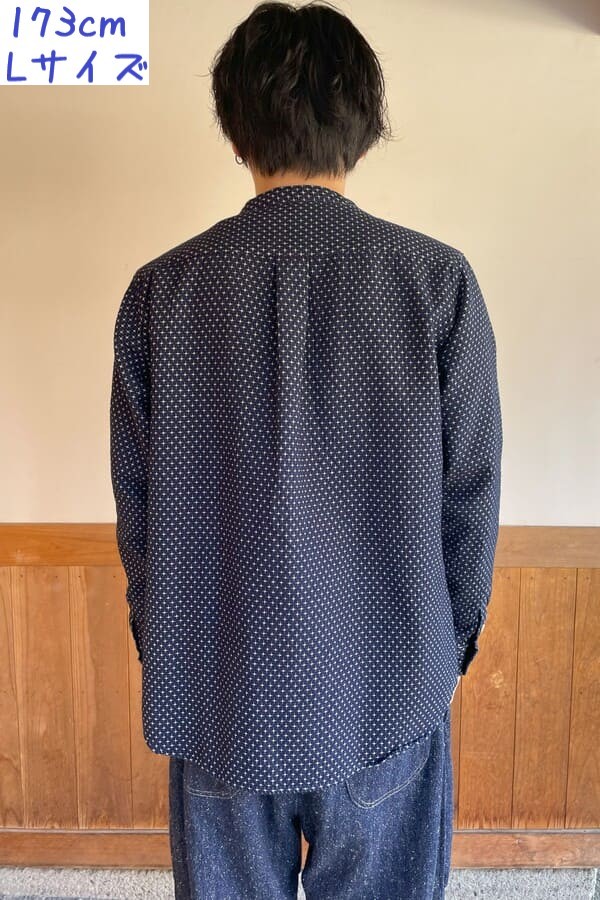 【BlueTrick】バンドシャツジャケット オフクロス(ユニセックス)