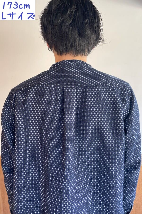 【BlueTrick】バンドシャツジャケット オフクロス(ユニセックス)