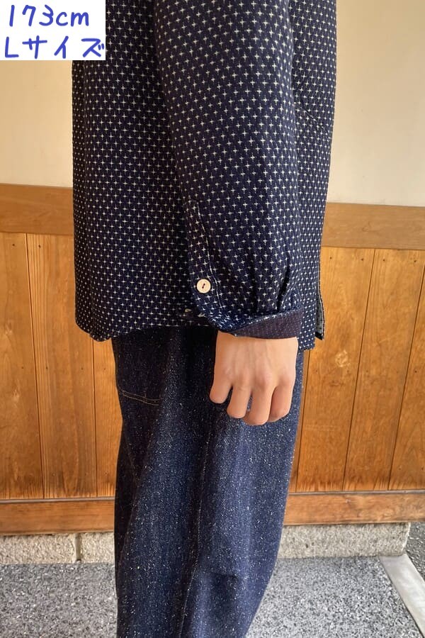 【BlueTrick】バンドシャツジャケット オフクロス(ユニセックス)