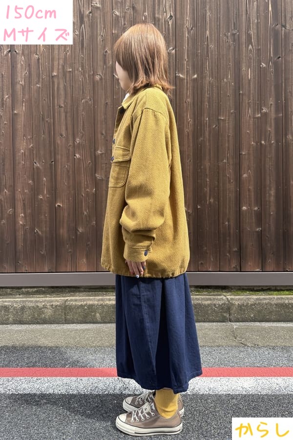 【BlueTrick】カラー刺子ワークジャンパー からし/わさび (ユニセックス)