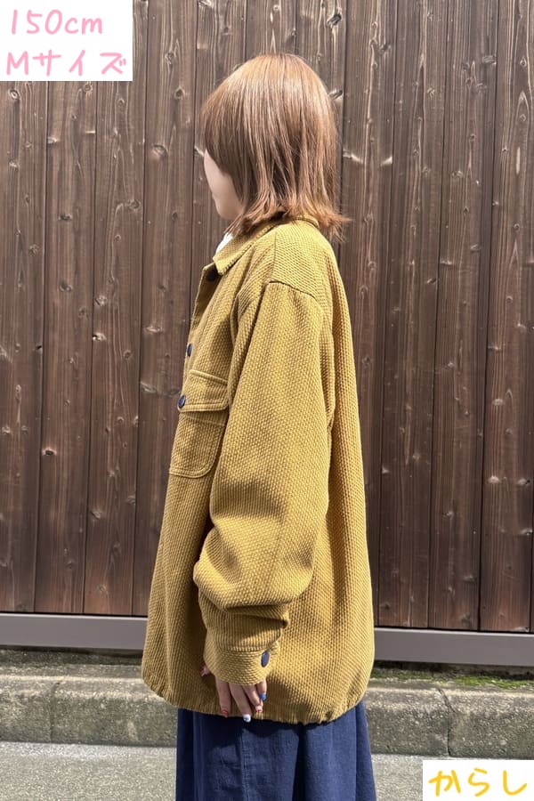 【BlueTrick】カラー刺子ワークジャンパー からし/わさび (ユニセックス)