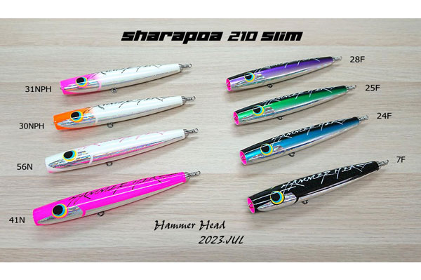 ハンマーヘッド　シャラポア230スリム・210スリム 7F ブラックのセット ハンマーヘッド シャラポア230スリム・210スリム 7F ブラックの