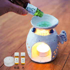 森の舞夢 手作り アロマポット 白 蝶々 キャンドル ひのき精油プレゼント アロマ用品 アロマポット プレート ひのきの森 By Bmd