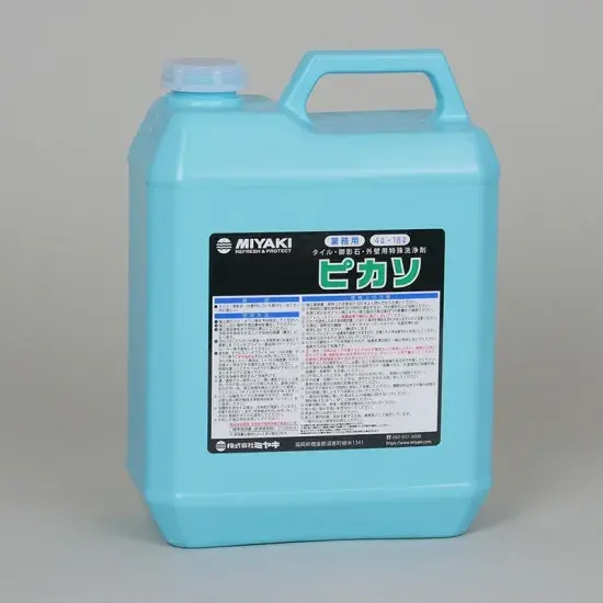 ミヤキ　ピカソ4L　タイル・石材・外壁用洗浄剤【タイル・石材の黒ずみに】【酸性】