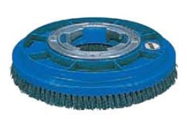 角田ブラシ　タイネックスAフロアケアブラシ　表面洗浄ブラシ青　15インチ（14インチポリッシャー用）【研磨剤入りブラシ】