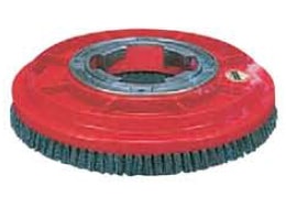 角田ブラシ　タイネックスAフロアケアブラシ　表面洗浄ブラシ赤　15インチ（14インチポリッシャー用）【研磨剤入りブラシ】