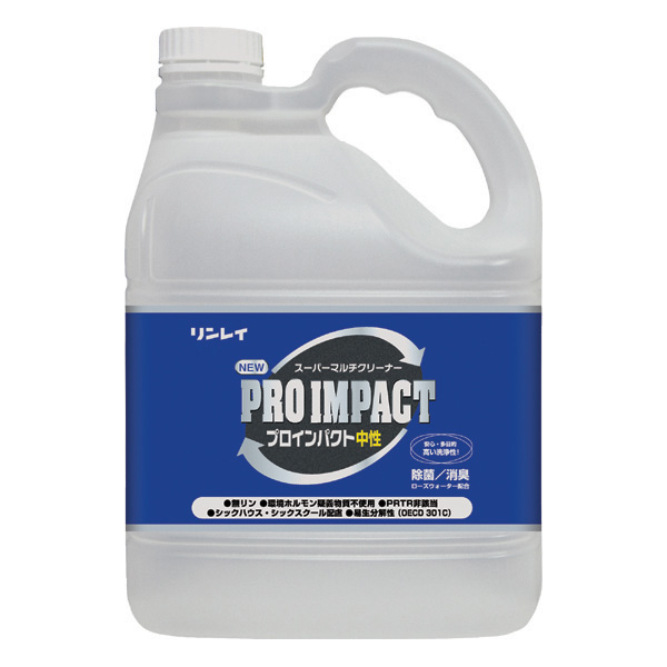 リンレイ　NEWプロインパクト中性 4L【中性】【鏡面仕上げの床材にも】