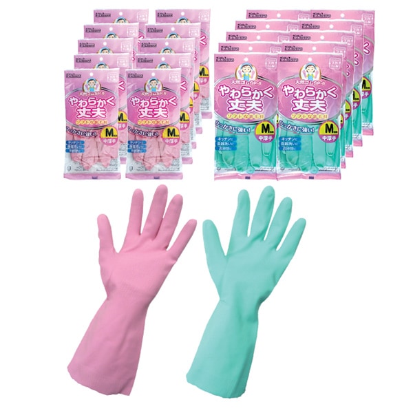 ダンロップ　炊事手袋　天然ゴム中厚手　10双セット　Ｍサイズ　