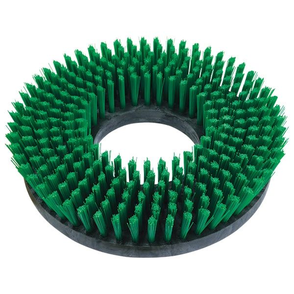 ナイロンブラシ（緑毛）樹脂台　12インチ　295mm【12インチポリッシャー適合】