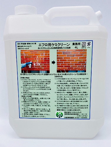 エフロ用ケミクリーン　4L　エフロ・温泉スケール除去剤　バイオメンテック　