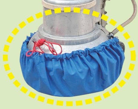 アプソン　車内や現場で水漏れさせないカバー　ポリッシャーキャップ　14インチ用