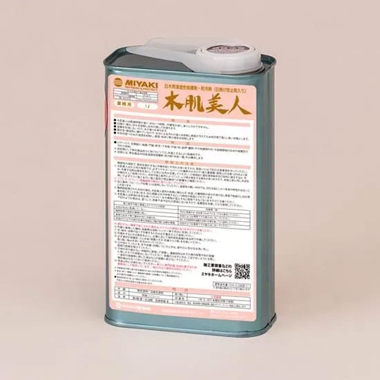 ミヤキ 木肌美人　1L　木材保護剤【屋内・屋外用】【木風呂塗布可】【溶剤浸透タイプ】