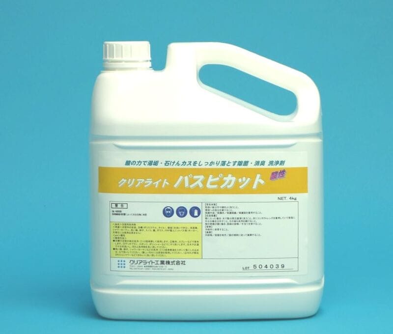 クリアライト工業　バスピカット　浴室用洗浄剤　(酸性)　4Lx４本
