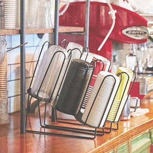 アイアンカップ＆リード3段ディスペンサー（ブラック）